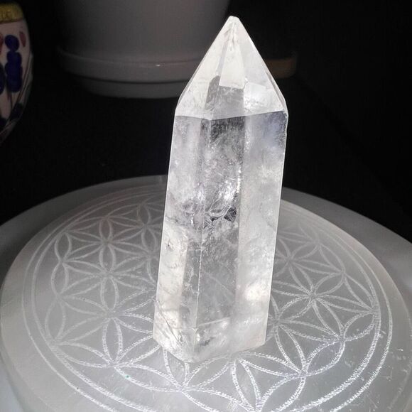 Clear Quartz Crystal‎ Obelisk Meditation Tower (#1) - Picture 7 of 15